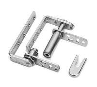 Charnières en acier inoxydable pour portes d'armoire et intérieures, brossé, antirouille et anti-rayures, comprend 2 charnières par lot, construction métallique (M)