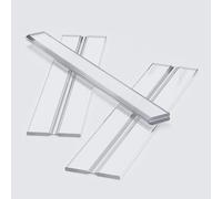 Charnières flexibles à profil bas 3x 200 mm, Charnières actives flexibles, transparentes, charnières de piano en acryliquee