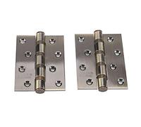 Charnières Inox Épaisseur 3mm Paumelle pour Porte en bois Charnière à Visser au Placard Lourd