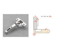 Charnières invisibles à enfoncer 110° - série 700 Silentia + - C 0 mm SALICE