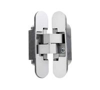 Charnières Invisibles Charnières cachées en acier inoxydable, charnière de porte à boucle Invisible, fournitures meubles, accessoires fenêtre(Silver)