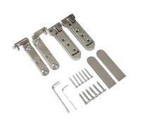 Charnières invisibles croisées, Charnières de porte dissimulées en alliage de zinc 70KG argent noir(Silver)