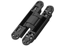 Charnières invisibles croisées, Charnières de porte dissimulées multicolores 140-177x25-30mm(177x28 Black)