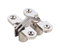 Charnières invisibles dissimulées 8 x 42 mm, roulement 180D avec vis for portes pliantes et fenêtres(Silver)