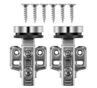 Charnières Invisibles Hydrauliques pour Porte en Verre, 2 Pièces