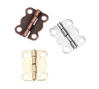 Charnières papillon avec vis argent/cuivre rouge/or 16x12mm, 10 pièces, décor d'armoire, boîte en bois, bijoux cadeau, étui à vin, matériel Vintage(Red Copper)