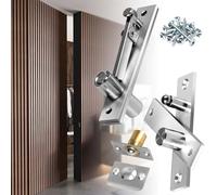 Charnières pivotantes de porte, système de charnière invisible avec loquet à billes pour portes en bois robustes de 90,7 kg maximum et bibliothèque cachée et secrète, bibliothèque Murphy (1)