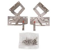 Charnières PIXAXOHH pour placards de cuisine, en acier laminé à froid plaqué, à ouverture en ciseaux à 45°, avec amortissement hydraulique et fermeture douce. Installation facile