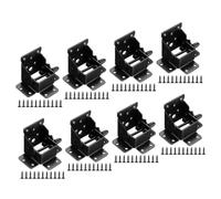 Charnières pliables pour pieds de meubles, Lot de 4 ou 8 supports charnière pliables autobloquants en métal noir for pieds table lit, hauteur 5,6 cm (2,2 pouces)(8 Pcs)