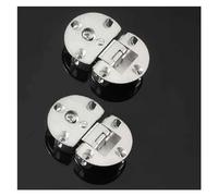 Charnières pliantes à 90 degrés en alliage de Zinc, réglables, for porte d'armoire, Tables rabat, charnière ovale cachée, quincaillerie meubles maison, 2 pièces/ensemble(Sliver 2)