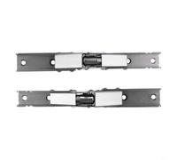 Charnières pliantes autobloquantes à 90 degrés pour portes d'armoire, supports de charnière à ressort à fermeture douce, ouverture à 180°, sans perçage, argent