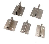 Charnières pliantes doubles for porte pliable, 5 pièces, matériel d'armoire de meubles vintage, double charnière muette, acier de 1,0 mm d'épaisseur, plusieurs tailles for l'amélioration de l'habitat(