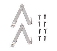 Charnières pliantes Heavy Duty Fermeture lente Cabinet Charnière Lift up Stay Hing Soft Fermer Support Charnière pour boîtes en bois Boîtes à bijoux et coffres 2 Set avec vis de