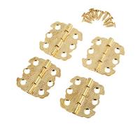 Charnières, porte, charnière à bout d'armoire, pliante, 10 pièces de meubles en Bronze Antique de 16x13mm et 5 pièces de boîte à bijoux en bois de 26 à 15mm(Gold)