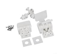Charnières pour abattant WC Top Fix Kit plastique blanc | Pour un design top fix, finition en plastique blanc, s'adapte aux poêles standard britanniques, empêche le déplacement