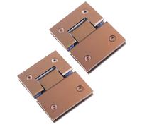 Charnières pour portes de douche en verre Stainless steel glass door hinges, 2 pieces, suitable for shower doors, 8-12 mm(Rose Gold)