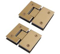 Charnières pour portes de douche en verre Stainless steel glass door hinges, 2 pieces, suitable for shower doors, 8-12 mm(Gold)