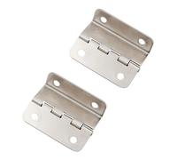 Charnières pour tiroir à trois plis, charnière de porte à demi-surface décalée, charnières rétro semi-dissimulées pour volet de porte, 2 pièces argenté