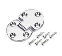 Charnières rabattables à 90 degrés for Machine coudre, 2 pièces, 1.85x1.16 pouces, Table pliante avec vis, en alliage de Zinc, ton argent Pour Tables Pliantes