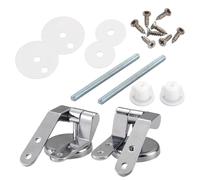 Charnières universelles for sièges de toilette, 2 pièces, for couvercle, avec vis et accessoires, finition en alliage Zinc, Simple à installer, réparation toilettes Pour Tablette Siège Wc