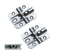 Charnières verrouillables réglables à 180 degrés pour tables pliantes et rabattables, butée de limite en alliage de zinc (60 x 45 mm, 1 paire)