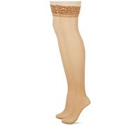 CHARNOS 15 Denier Hold Ups Bas autofixant, 15 DEN, Or (Sherry 734), M (Lot de 2) Femme