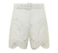Charo Ruiz Ibiza - Dune Belted Shorts - Femme - Shorts - Blanc - Taille: 38 FR