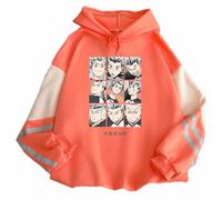 Charous Anime Haikyuu !! Sweat à capuche doux pour cosplay Kotaro Bokuto imprimé dessin animé épissure couleur doux utilisé pour les fans de manga, Orange, XS