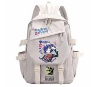 Charous Anime Love, Chunibyo & Autres délires Takanashi Rikka Sac à dos en nylon blanc Sac d'école utilisé pour les fans de Manga Cosplay, Blanc 7, taille unique