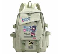 Charous Anime Love, Chunibyo & Autres délires Takanashi Rikka Sac à dos en nylon vert Sac d'école Utilisé pour les fans de Manga Cosplay, Vert 7, taille unique