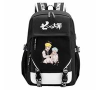 Charous Anime The Seven Deadly Sins Sac à dos en nylon Grande capacité Sac d'école Sac à dos utilisé pour les fans de manga Cosplay Cadeaux, Noir 7, taille unique