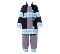 Charous Costume de pompier pour cosplay de la pompière, utilisé pour les festivals, les soirées à thème, le cosplay Shinra Kusakabe - Gris - M