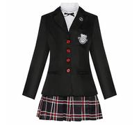 Charous Costume Yoshizawa Kasumi Anime Game Persona 5 pour femme, jupe plissée JK pour femme pour manga, performer cosplay