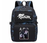 Charous Sac à dos en toile de dessin animé Bungo Stray Dogs Dazai Osamu, couleur camouflage pour les fans de manga, cosplay, Noir 2, One Size, Sac à dos daypack