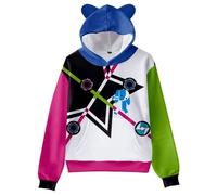 Charous Sweat À Capuche Cosplay Anime Pretty Derby, Sweat Unisexe À Impression 3D pour Cosplay Ou Cadeau De Festival,Rose,4XL