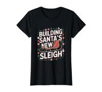 Charpentier Bâtiment de Noël Traîneau du Père Noël T-Shirt Graphique avec Valeur