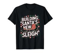 Charpentier Bâtiment de Noël Traîneau du Père Noël T-Shirt Graphique avec Valeur