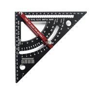 Charpentier carré pour toiture du bois avec scie 17,8 cm - Projets triangulaires en alliage d'aluminium - Rapporteur configurable pour bricolage - Guide de règle à onglet pour gadget résistant à la