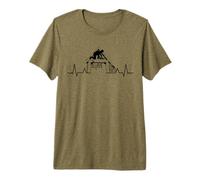 Charpentier Menuisier Artisans Cardiogram Charpentier T-Shirt Haut de Gamme