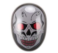 Charpeur Bluetooth Skull, Compact, Skull RVB Ambient Light Wireless Bluetooth 5.0, Carte mémoire Support Music Haut-Parleur pour Halloween Party (Blanc)