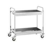 Charriot de service - 2 bacs - inox - étagères : 83 x 43 cm - 320 kg - Royal Catering RCGW 2