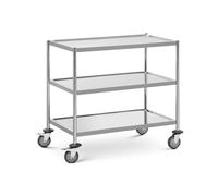 Charriot De Service Desserte À Roulettes Inox 3 Plateaux Cuisine 60 kg