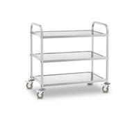 Charriot de service - inox - 3 plateaux : 90 x 50 cm - 500 kg - Royal Catering
