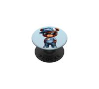 CHARRUA Uruguay Ours avec Drapeau Uruguayen Uruguayo PopSockets PopGrip Adhésif