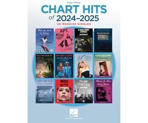 Chart Hits of 2024-2025 pour Piano | Recueil Easy Piano avec Symboles d’Accords et Paroles Complètes | 20 Tubes Pop et Rock de Billie Eilish Sabrina Carpenter Bruno Mars Lady Gaga et plus