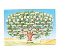 Charte des arbres généalogiques 16x24in Blank Généalogie Charte Canvas Ascendance pour remplir un cadeau de décoration murale d'arbre généalogique résistant à la fondu pour l'histoire du traçage