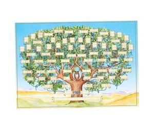 Chartes d'arbres généalogiques à remplir, 40x60cm toile de généalogie remplissable à vierge, affiche de généalogie à 9 génération, décoration murale du graphique des arbres généalogiques (cadre non i