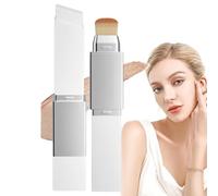 Chartming Color Changing Foundation Stick,Fond De Teint Stick 2 En 1 with Brush,White Color-Changing Cream,Full Coverage Concealer,Waterproof Long-Lasting Sweatproof Natural,Korean Makeup (Dark)