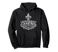 Chartres Eure-Et-Loir France Ornée Fleur de Lis Blanc Sweat à Capuche