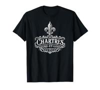 Chartres Eure-Et-Loir France Ornée Fleur de Lis Blanc T-Shirt